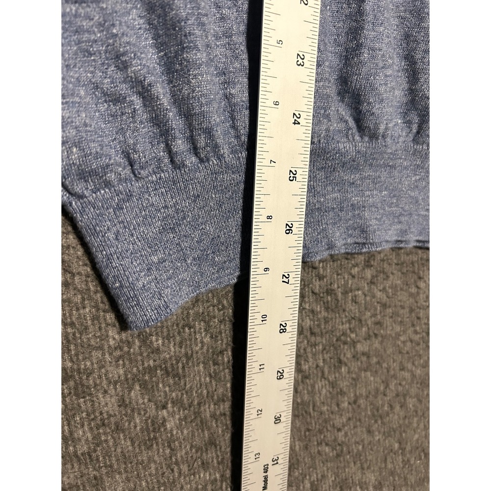 Suitsupply linen cotton blend polo shirt blue mens preppy Large designer - Picture 7 of 7